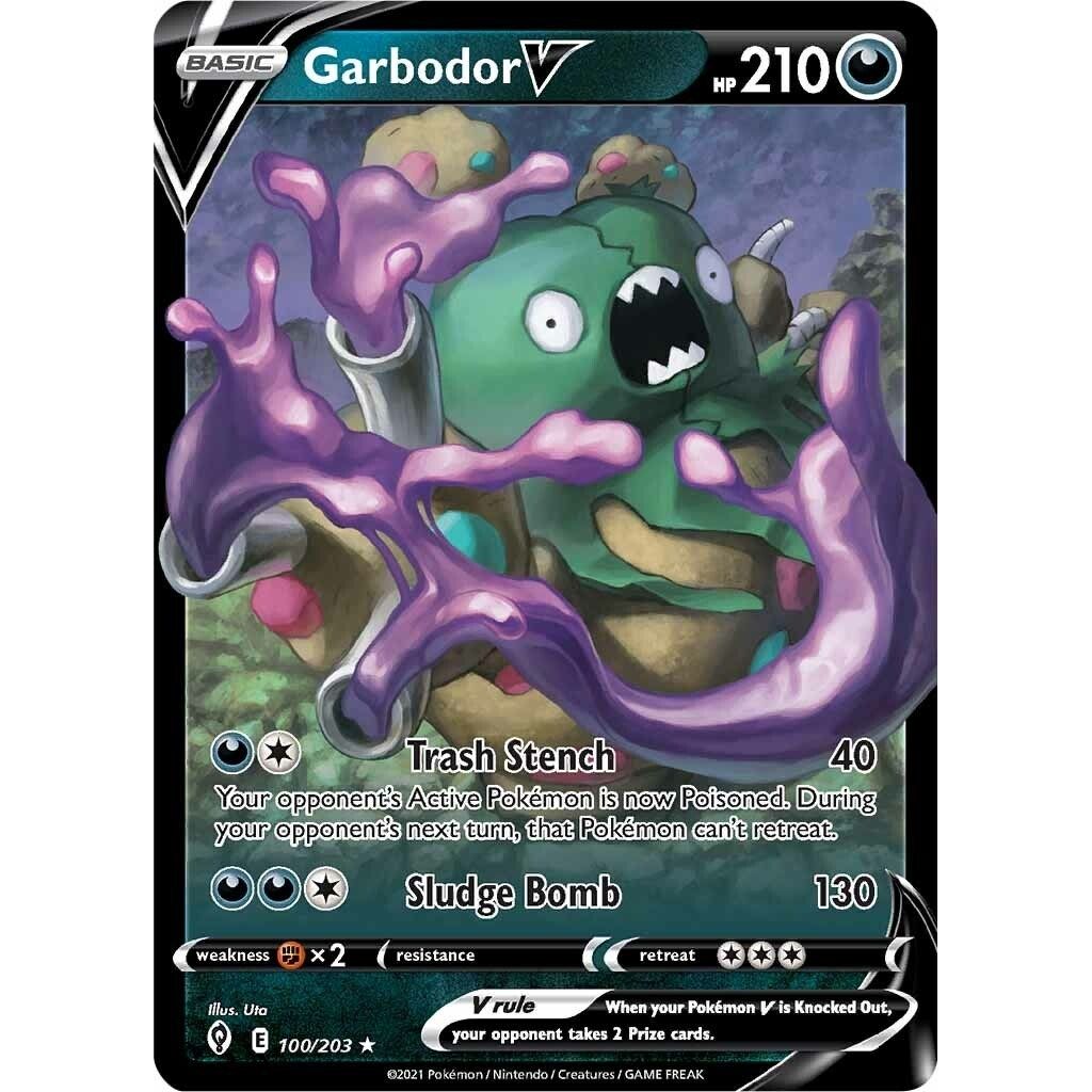 Garbodor V (100/203) (SWSH07: Evolving Skies) - PokeBox USA
