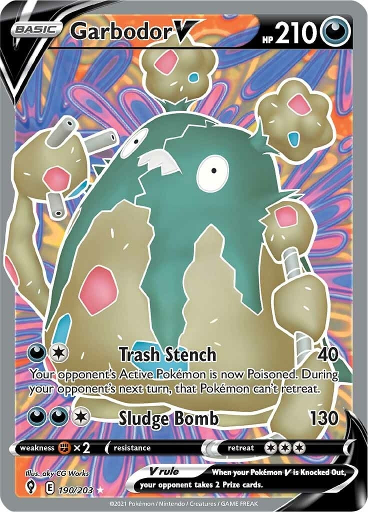 Image for Garbodor V (Full Art) (190/203) (SWSH07: Evolving Skies) (SWSH07) - Pokemon