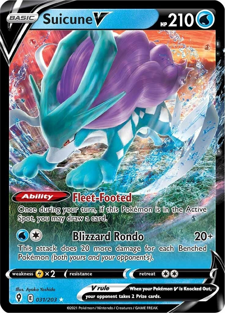 Image for Suicune V (031/203) (SWSH07: Evolving Skies) (SWSH07) - Pokemon
