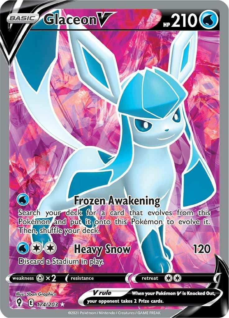 Image for Glaceon V (Full Art) (174/203) (SWSH07: Evolving Skies) (SWSH07) - Pokemon