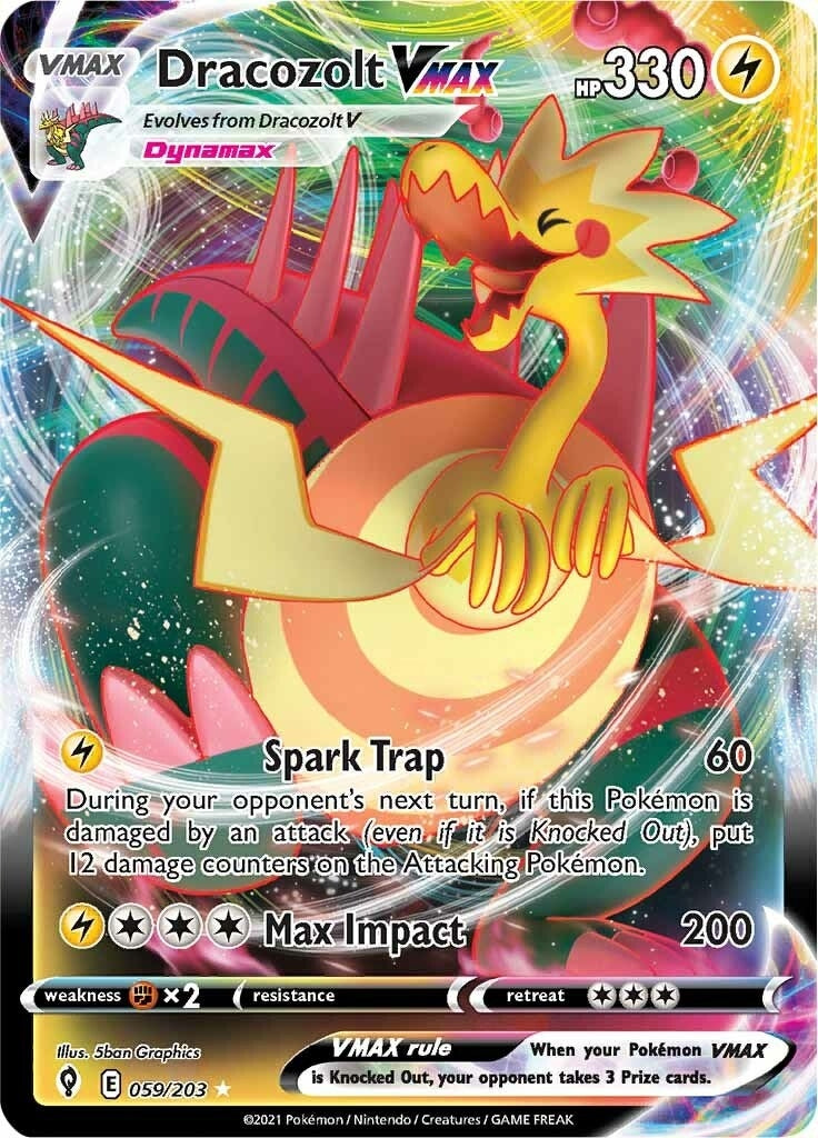Image for Dracozolt VMAX (059/203) (SWSH07: Evolving Skies) (SWSH07) - Pokemon