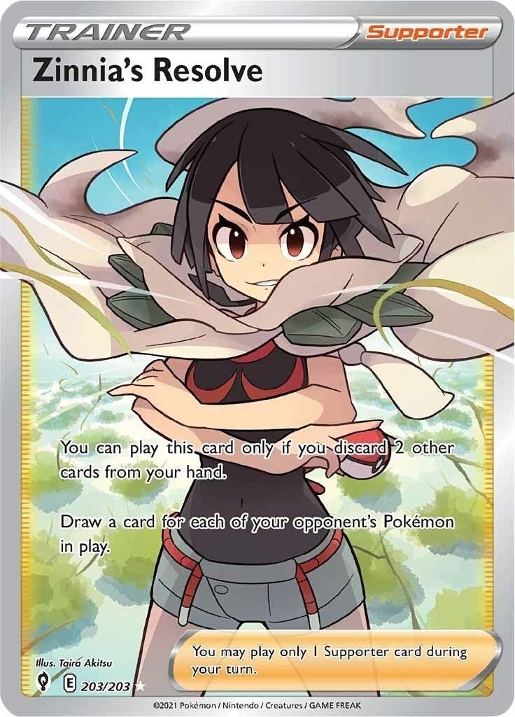 Zinnia's Resolve (Full Art) (203/203) (SWSH07: Evolving Skies)