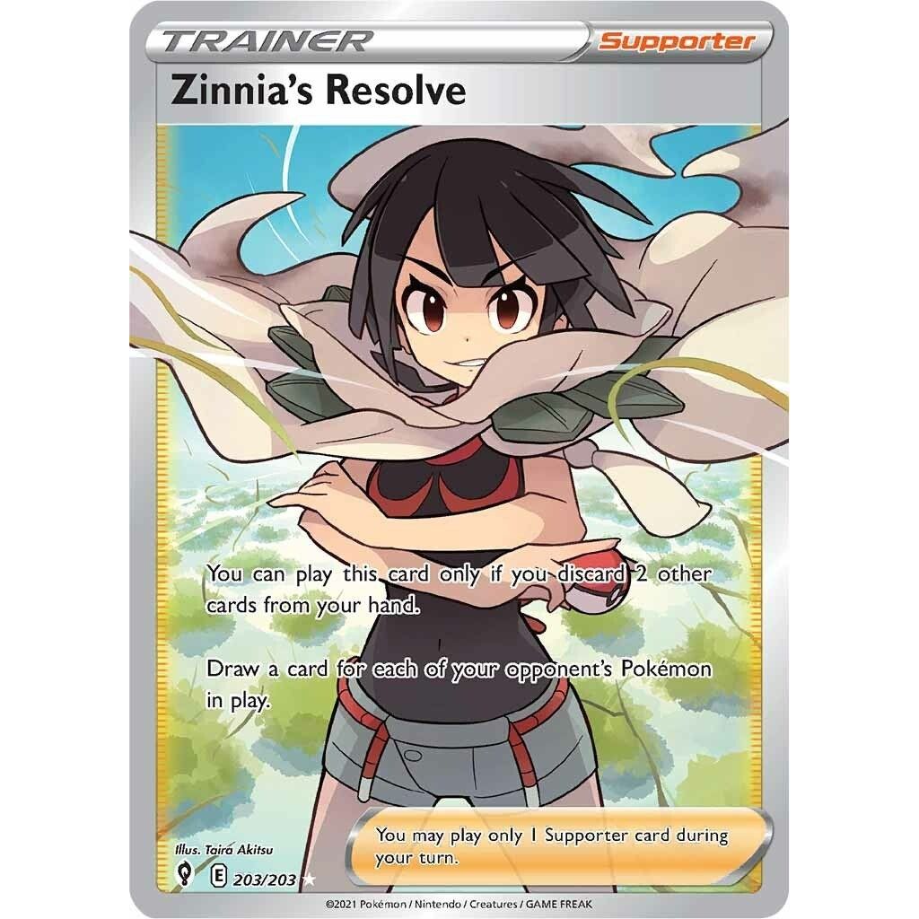 Zinnia's Resolve (Full Art) (203/203) (SWSH07: Evolving Skies) - PokeBox USA