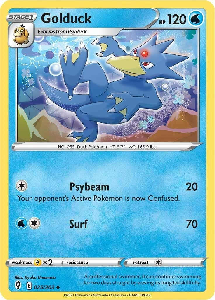 Image for Golduck (025/203) (SWSH07: Evolving Skies) (SWSH07) - Pokemon