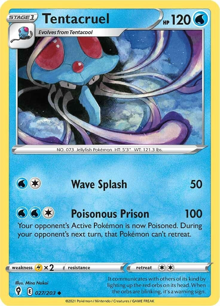 Image for Tentacruel (027/203) (SWSH07: Evolving Skies) (SWSH07) - Pokemon