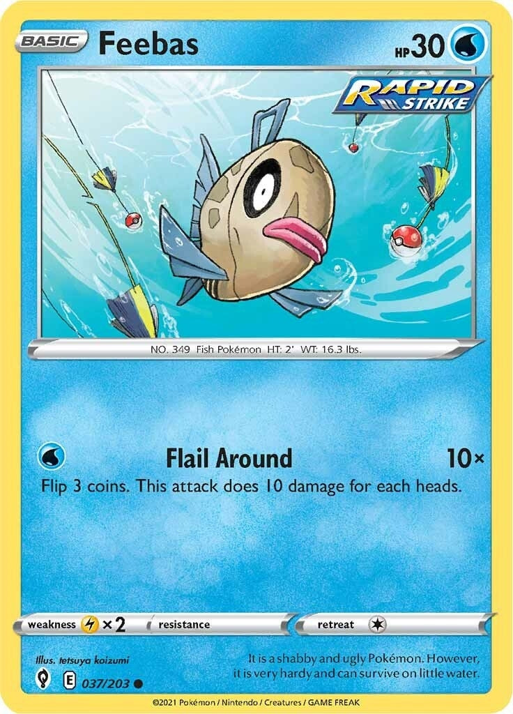 Image for Feebas (037/203) (SWSH07: Evolving Skies) (SWSH07) - Pokemon