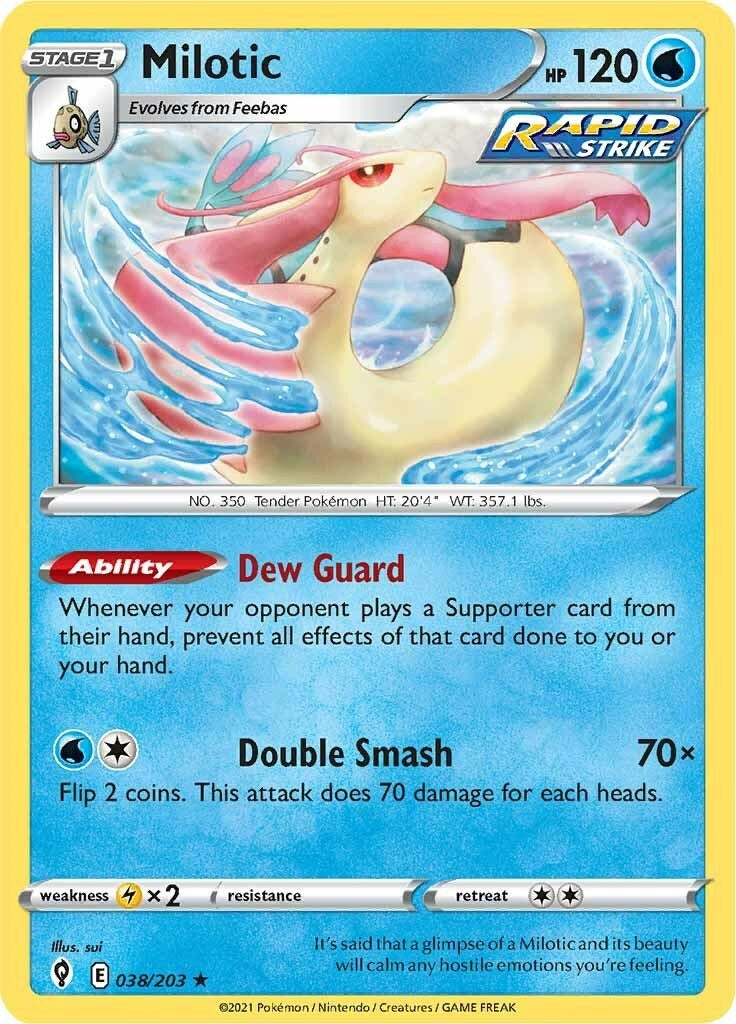 Image for Milotic (038/203) (SWSH07: Evolving Skies) (SWSH07) - Pokemon