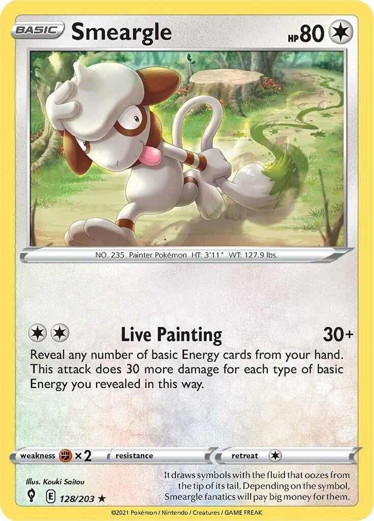 Image for Smeargle (128/203) (SWSH07: Evolving Skies) (SWSH07) - Pokemon