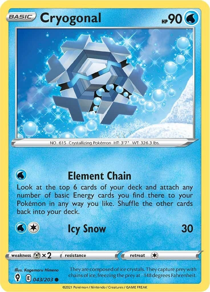 Image for Cryogonal (043/203) (SWSH07: Evolving Skies) (SWSH07) - Pokemon