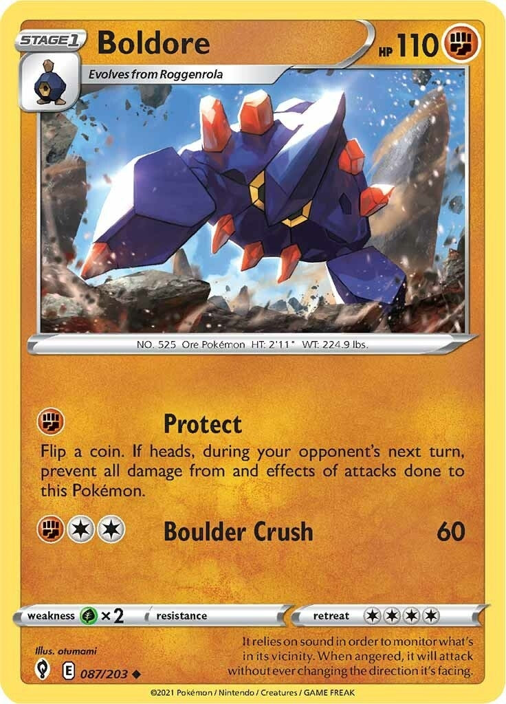 Image for Boldore (087/203) (SWSH07: Evolving Skies) (SWSH07) - Pokemon