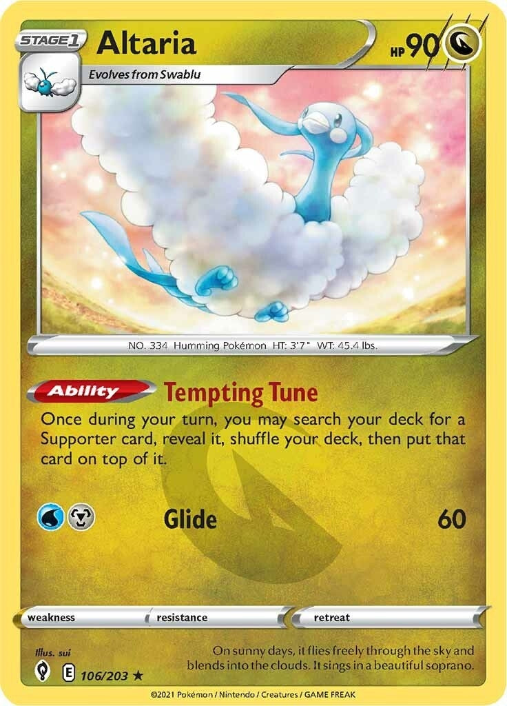 Image for Altaria (106/203) (SWSH07: Evolving Skies) (SWSH07) - Pokemon