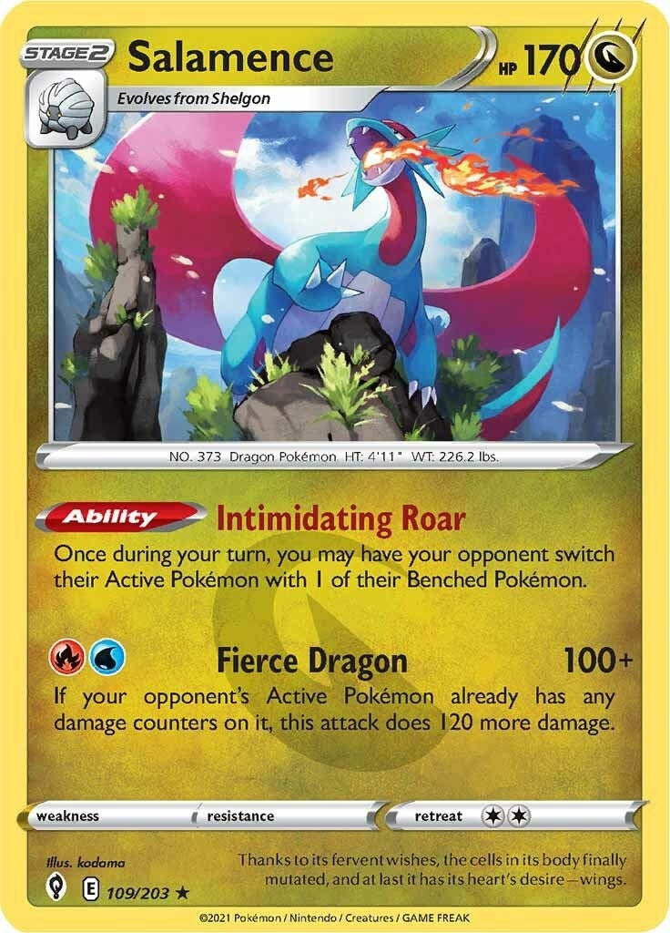 Image for Salamence (109/203) (SWSH07: Evolving Skies) (SWSH07) - Pokemon