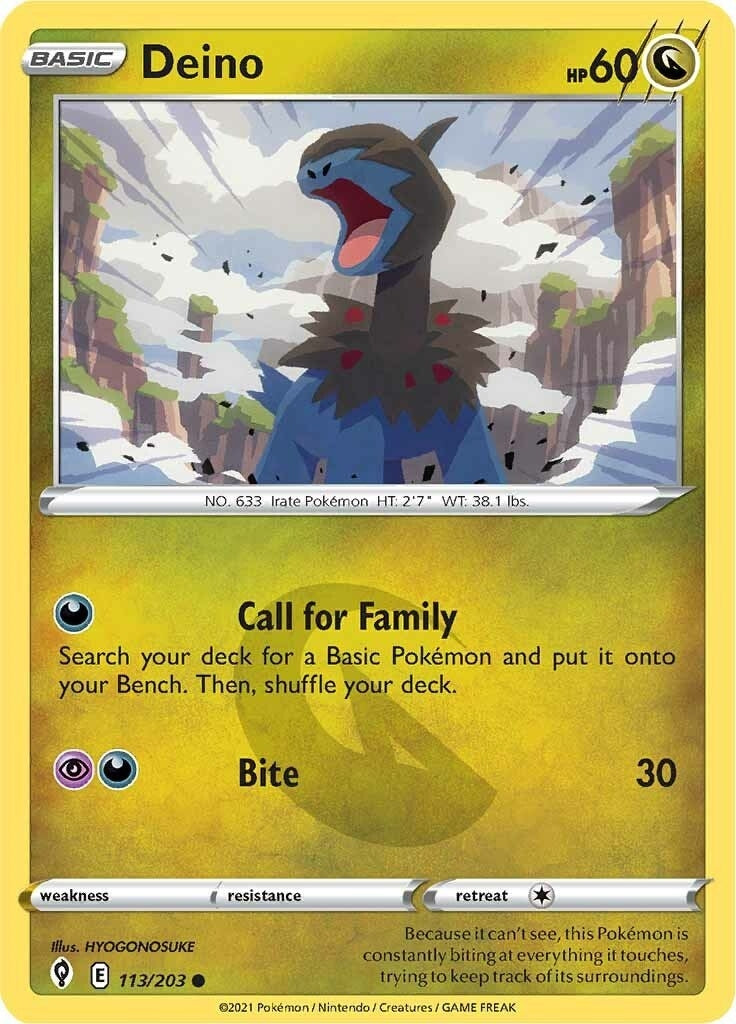 Image for Deino (113/203) (SWSH07: Evolving Skies) (SWSH07) - Pokemon