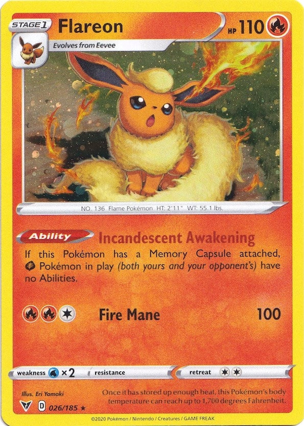Image for Flareon - 026/185 (Cosmos Holo) (026/185) (Miscellaneous Cards & Products) - Pokemon