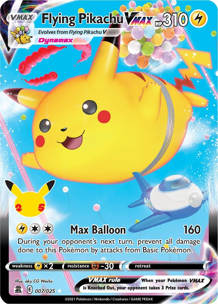 Flying Pikachu VMAX (007/025) (Celebrations) - PokeBox USA