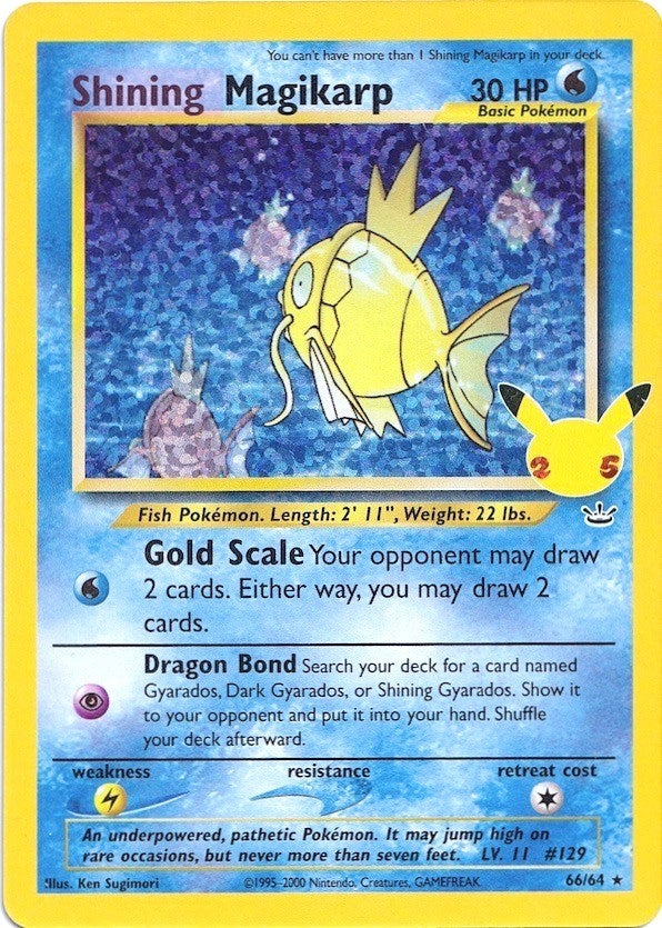 Shining Magikarp (66/64) (Celebrations: Classic Collection) - PokeBox USA