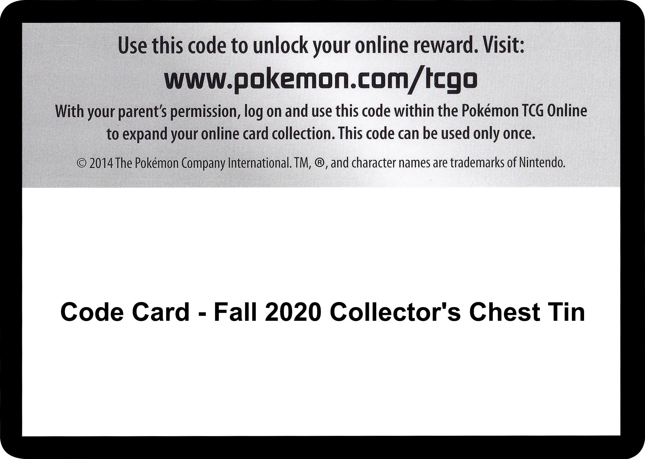 Image for Code Card - Fall 2020 Collector's Chest Tin (SWSH04: Vivid Voltage) (SWSH04) - Pokemon