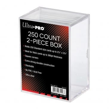 Image for 2-Piece 250 Count Clear Card Storage Box - Deck Boxes