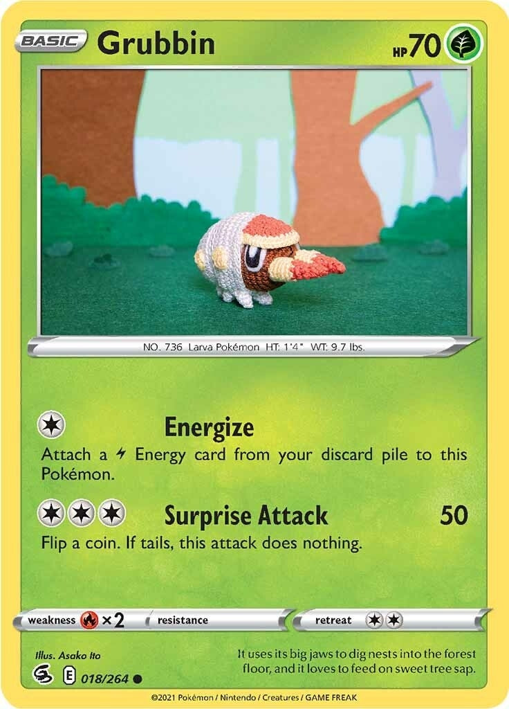 Image for Grubbin (018/264) (SWSH08: Fusion Strike) (SWSH08) - Pokemon