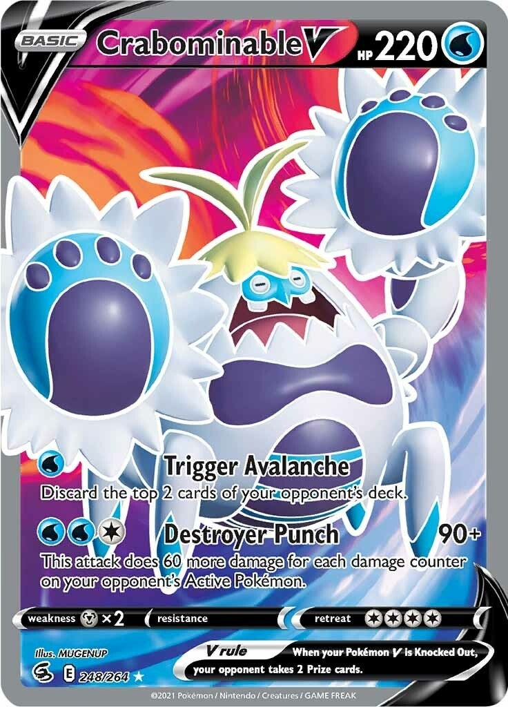 Image for Crabominable V (Full Art) (248/264) (SWSH08: Fusion Strike) (SWSH08) - Pokemon