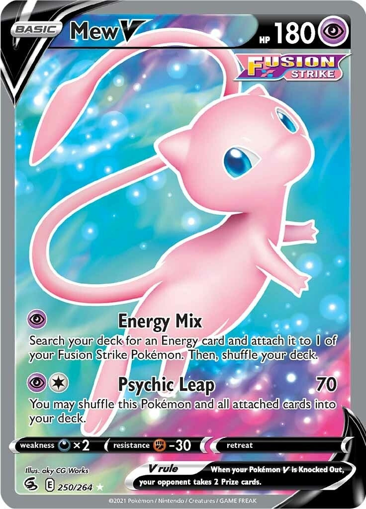 Image for Mew V (Full Art) (250/264) (SWSH08: Fusion Strike) (SWSH08) - Pokemon