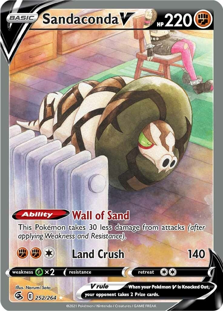 Sandaconda V (Alternate Full Art) (252/264) (SWSH08: Fusion Strike)