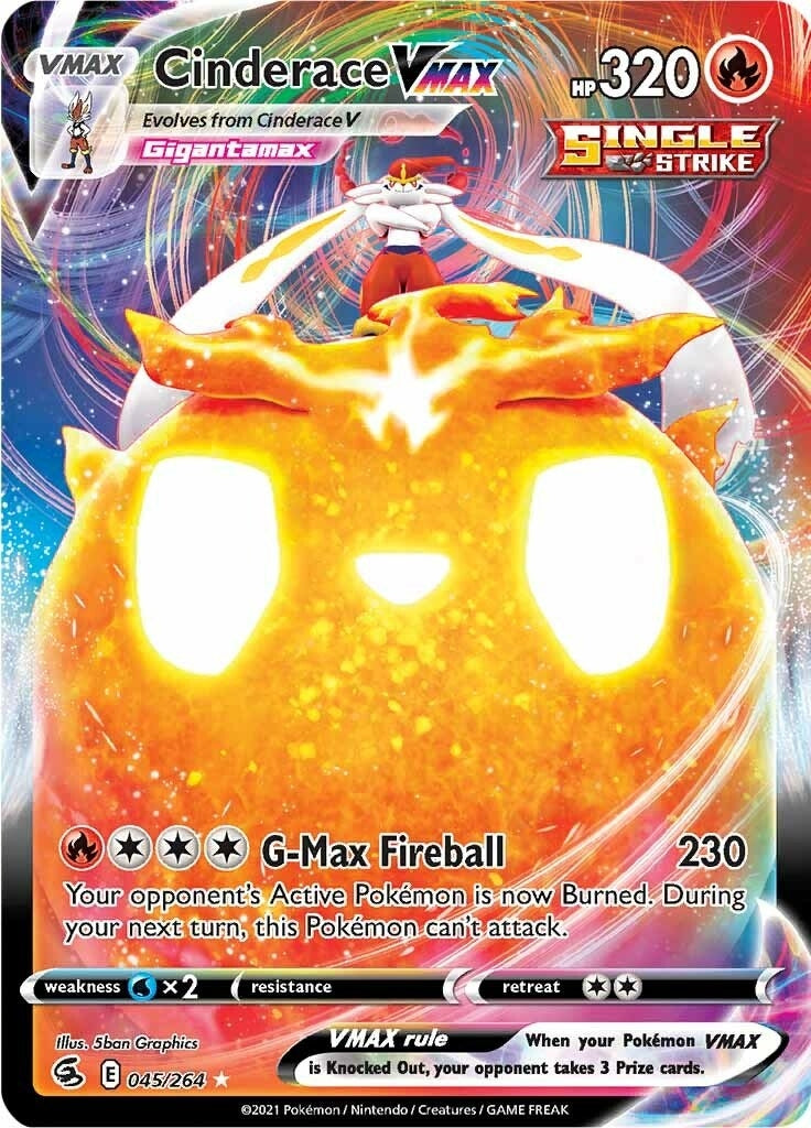Image for Cinderace VMAX (045/264) (SWSH08: Fusion Strike) (SWSH08) - Pokemon