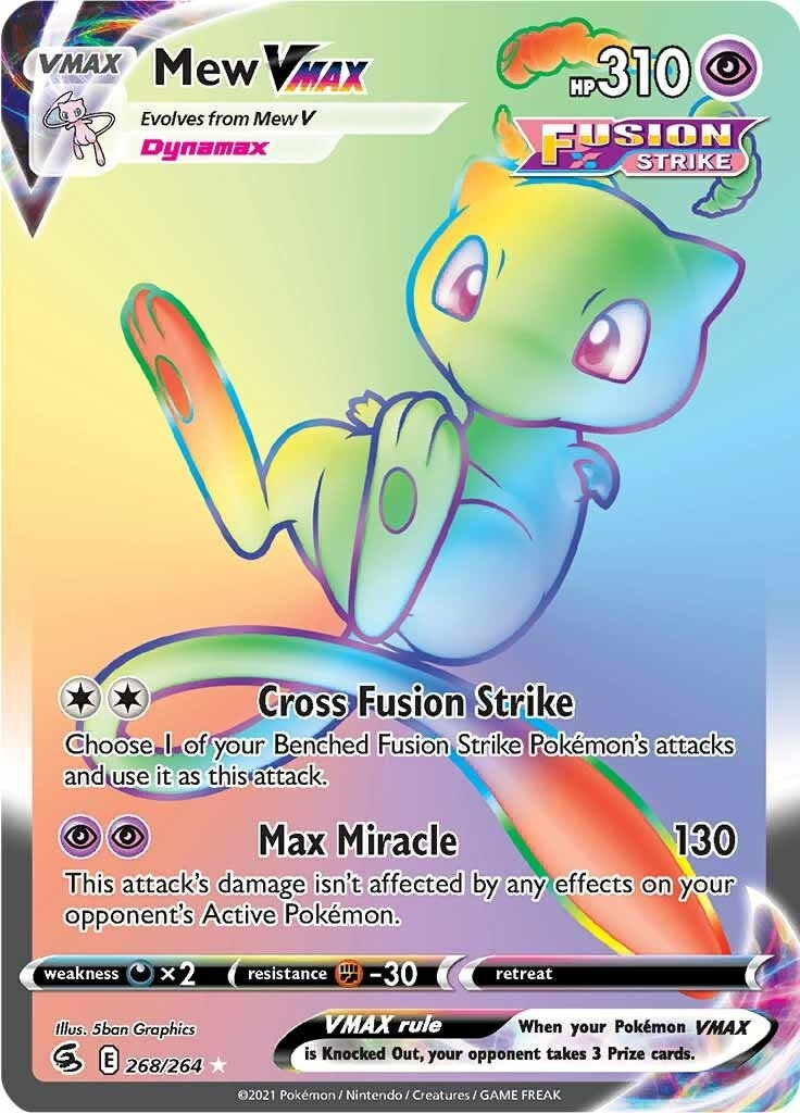 Image for Mew VMAX (Secret) (268/264) (SWSH08: Fusion Strike) (SWSH08) - Pokemon