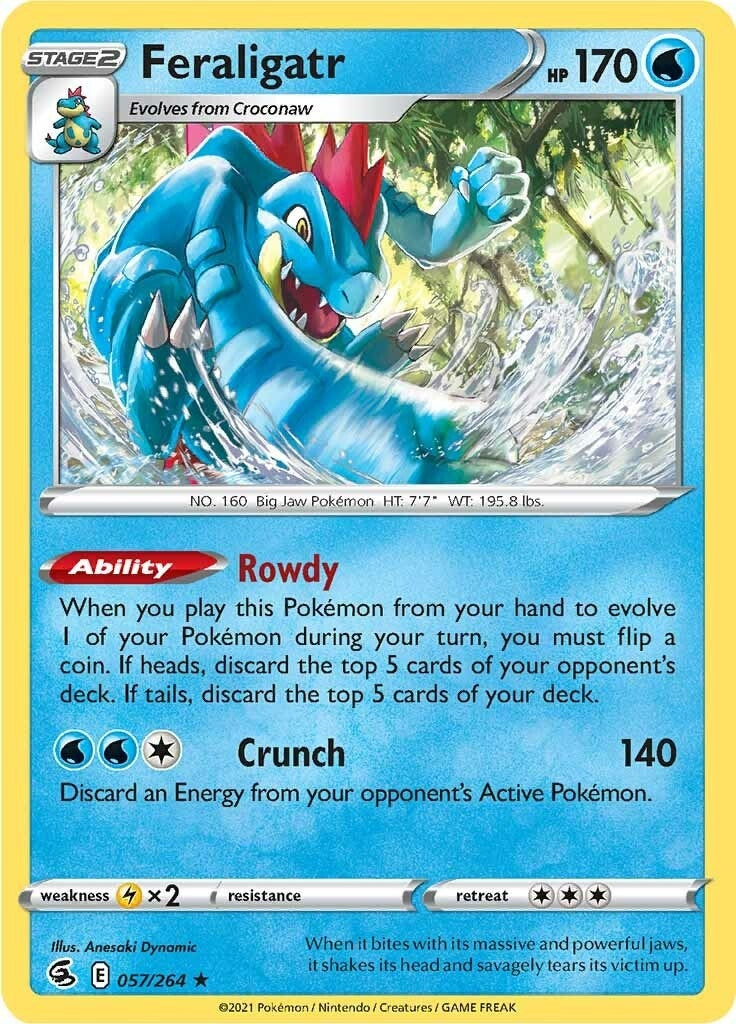 Image for Feraligatr (057/264) (SWSH08: Fusion Strike) (SWSH08) - Pokemon