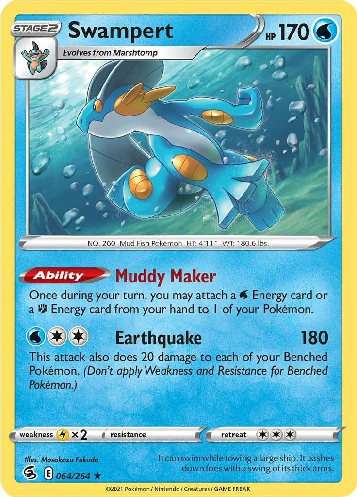 Image for Swampert (064/264) (SWSH08: Fusion Strike) (SWSH08) - Pokemon