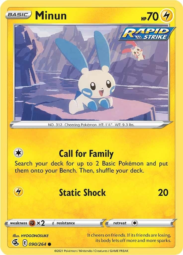 Image for Minun (090/264) (SWSH08: Fusion Strike) (SWSH08) - Pokemon