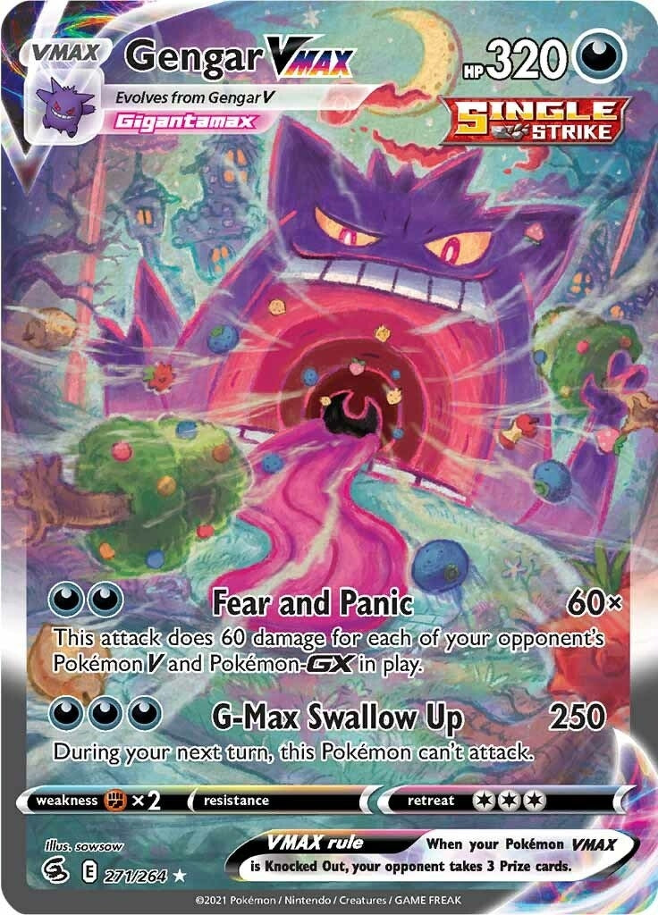 Image for Gengar VMAX (Alternate Art Secret) (271/264) (SWSH08: Fusion Strike) (SWSH08) - Pokemon