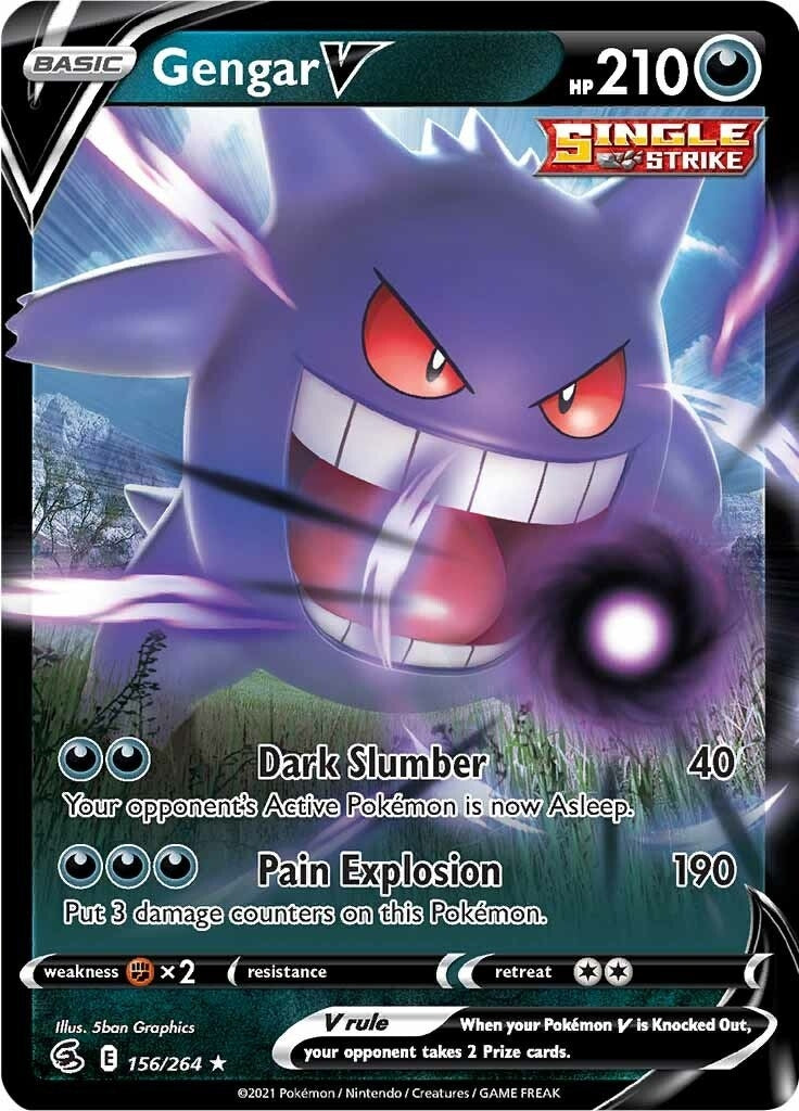 Gengar V (156/264) (SWSH08: Fusion Strike)