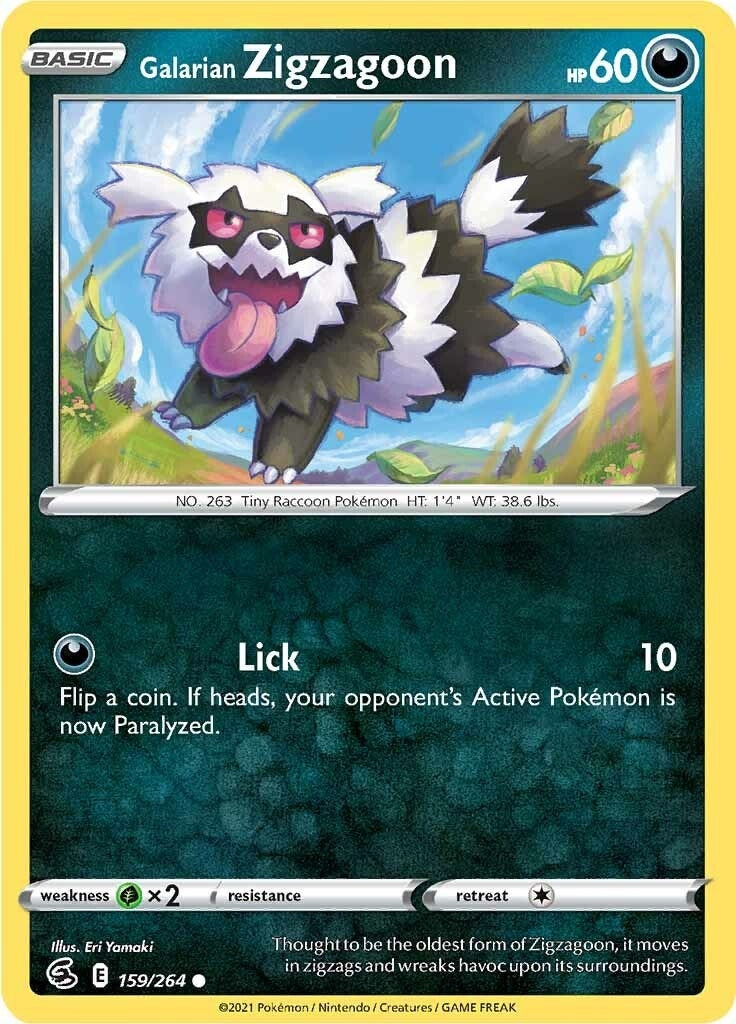 Image for Galarian Zigzagoon (159/264) (SWSH08: Fusion Strike) (SWSH08) - Pokemon