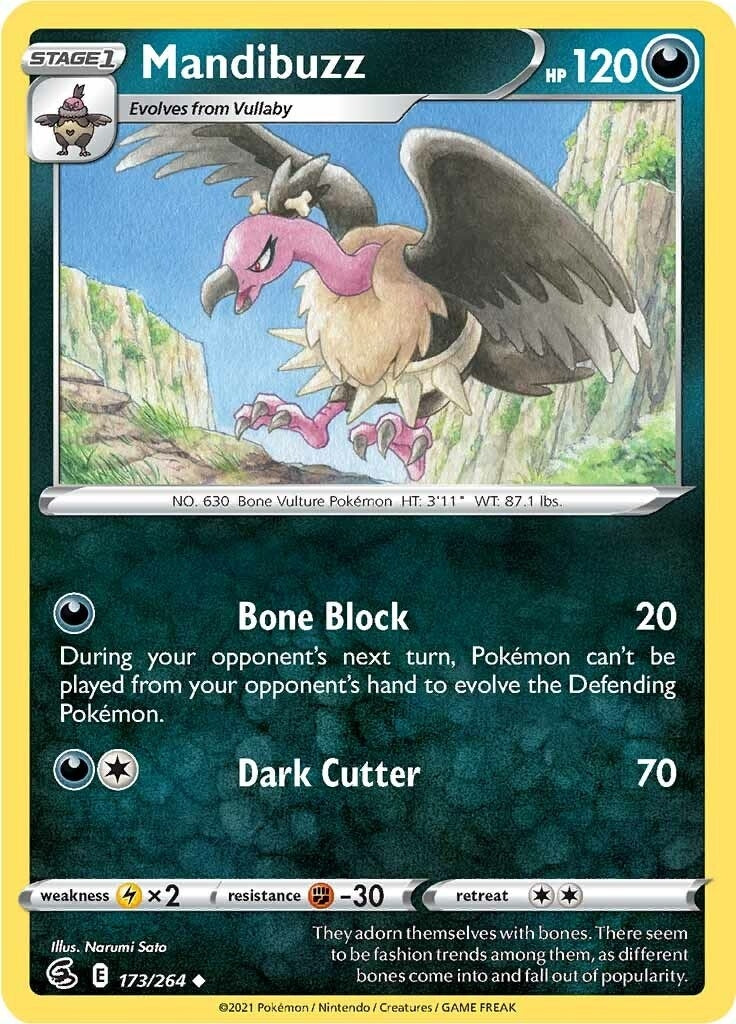 Image for Mandibuzz (173/264) (SWSH08: Fusion Strike) (SWSH08) - Pokemon