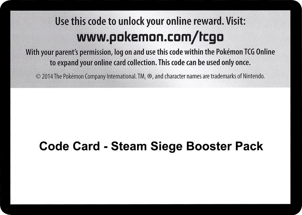 Image for Code Card - Steam Siege Booster Pack (XY - Steam Siege) (STS) - Pokemon