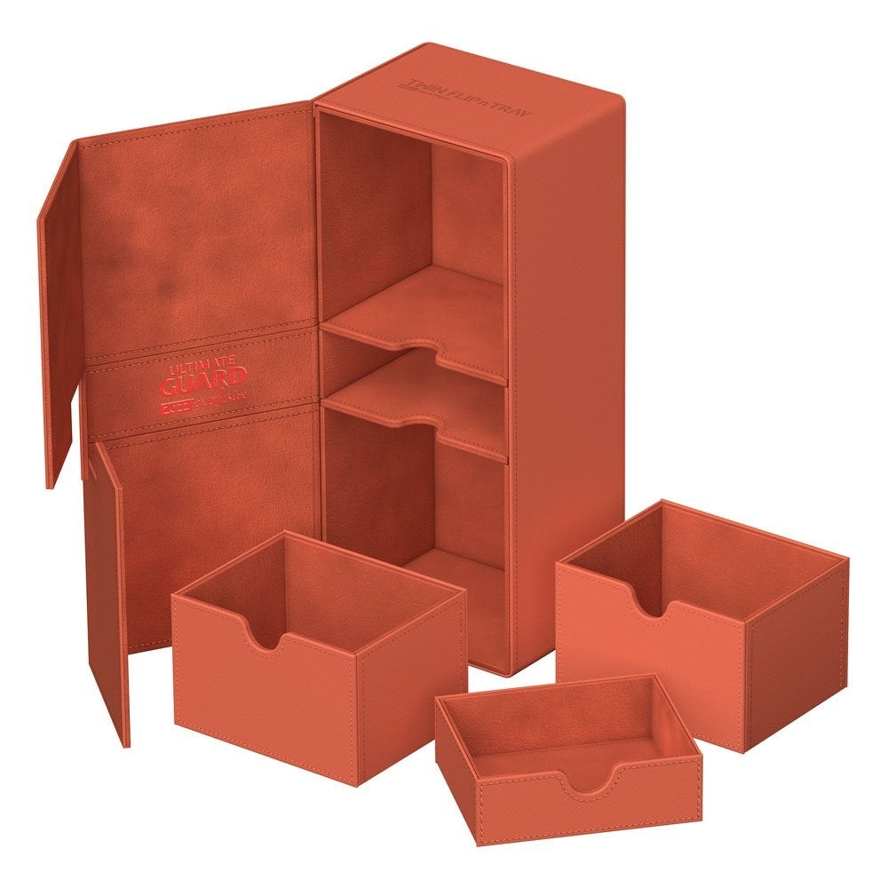 Image for Twin Flip 'n' Tray Deck Case - Dark Orange (Holds 266+) - Deck Boxes