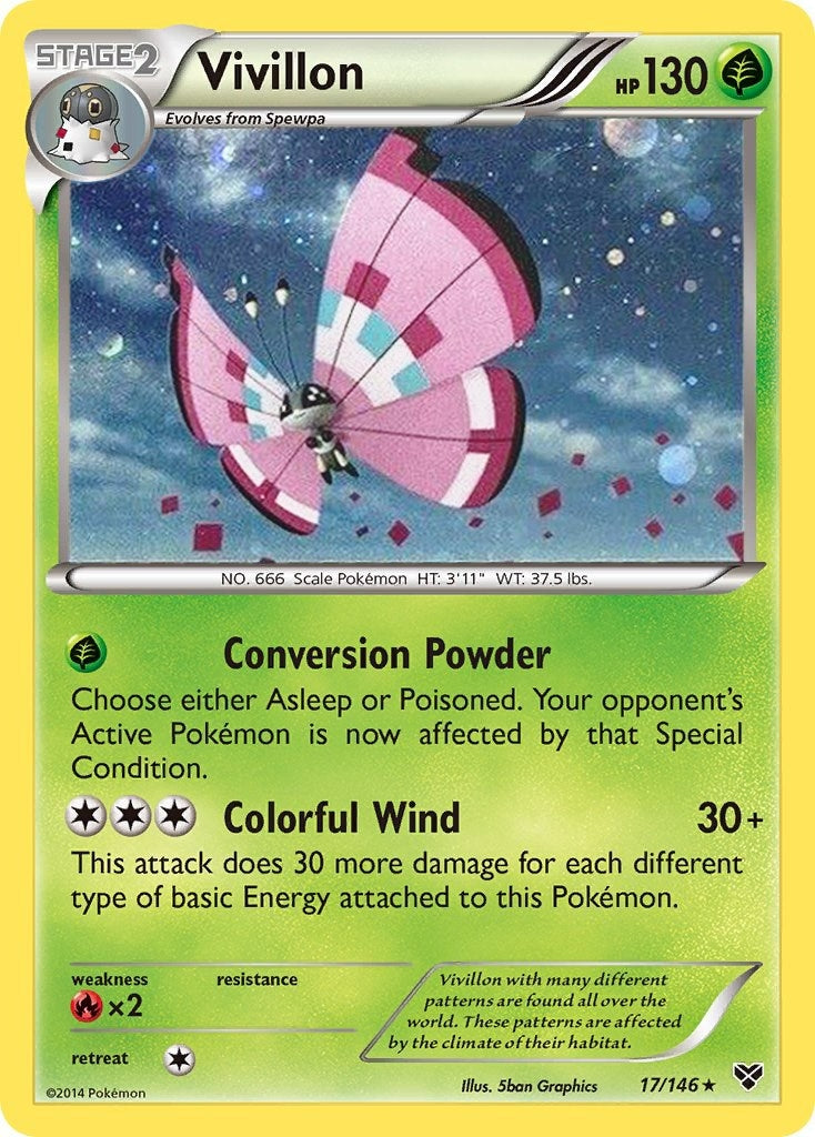 Image for Vivillon - 17/146 (Cosmos Holo) (017/146) (Blister Exclusives) (BLE) - Pokemon