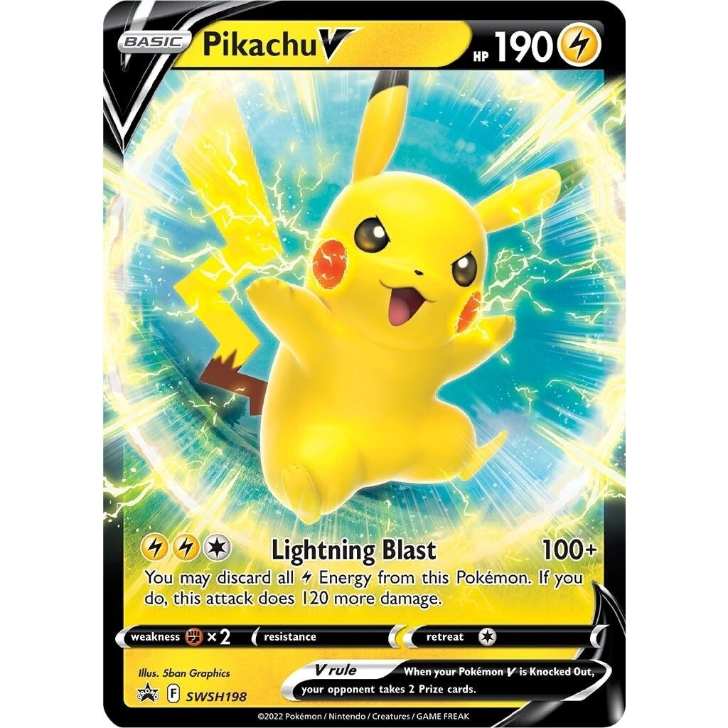 Pikachu V - SWSH198 (SWSH198) (SWSH: Sword & Shield Promo Cards) - PokeBox USA