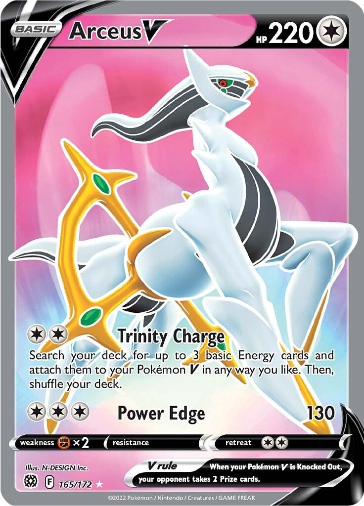 Arceus V (Full Art) (165/172) (SWSH09: Brilliant Stars)