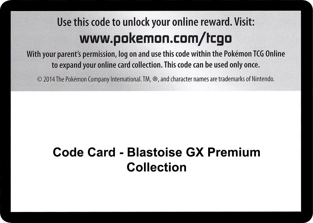 Image for Code Card - Blastoise GX Premium Collection (SM - Unbroken Bonds) (SM10) - Pokemon