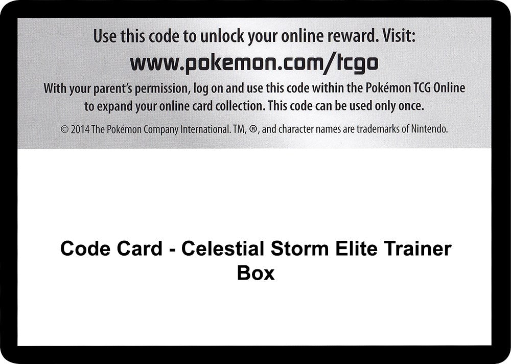 Image for Code Card - Celestial Storm Elite Trainer Box (SM - Celestial Storm) (CES) - Pokemon