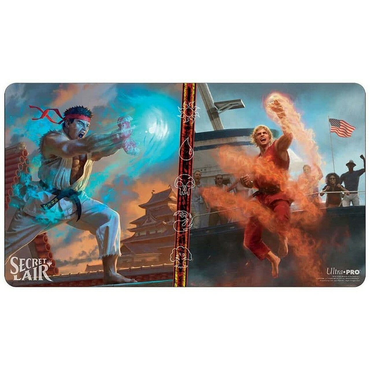 Image for Secret Lair: Street Fighter "Ryu, World Warrior and Ken, Burning Brawler" Playmat for Magic The Gathering - Playmats