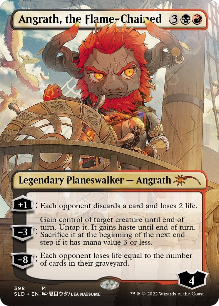 Angrath, the Flame-Chained (Borderless) (398) (Secret Lair Drop Series)
