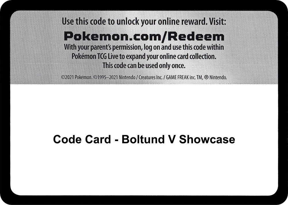 Image for Code Card - Boltund V Showcase (Miscellaneous Cards & Products) (MCAP) - Pokemon