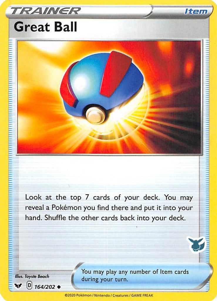 Image for Great Ball - 164/202 (Eevee Stamped) (164/202) (Battle Academy 2022) (BA22) - Pokemon