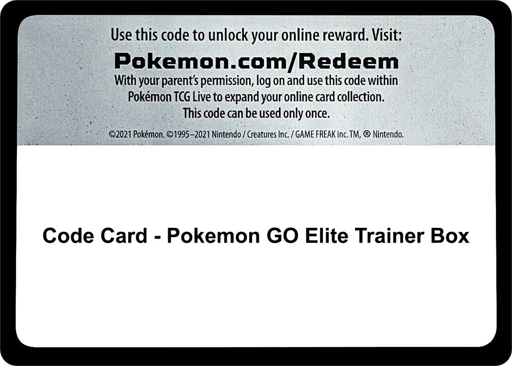 Image for Code Card - Pokemon GO Elite Trainer Box (Pokemon GO) (PGO) - Pokemon
