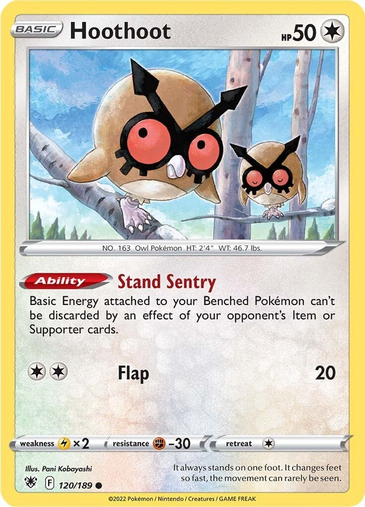 Image for Hoothoot (120/189) (SWSH10: Astral Radiance) - Pokemon
