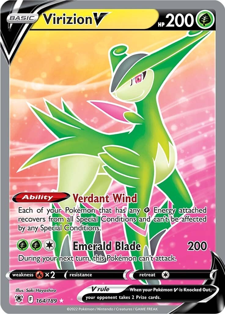 Virizion V (Full Art) (164/189) (SWSH10: Astral Radiance)