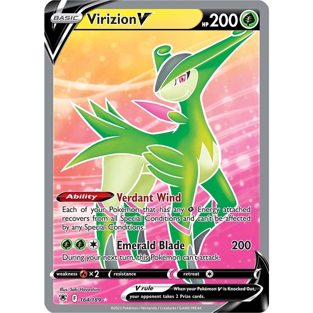 Virizion V (Full Art) (164/189) (SWSH10: Astral Radiance) - PokeBox USA